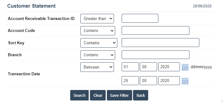 Customer Statements Export | Sri Software