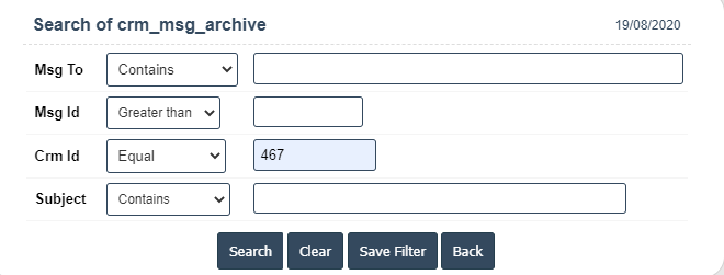 Crm Message Archive | Sri Software