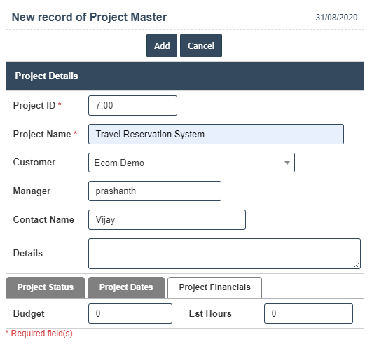 Project Master | Sri Software