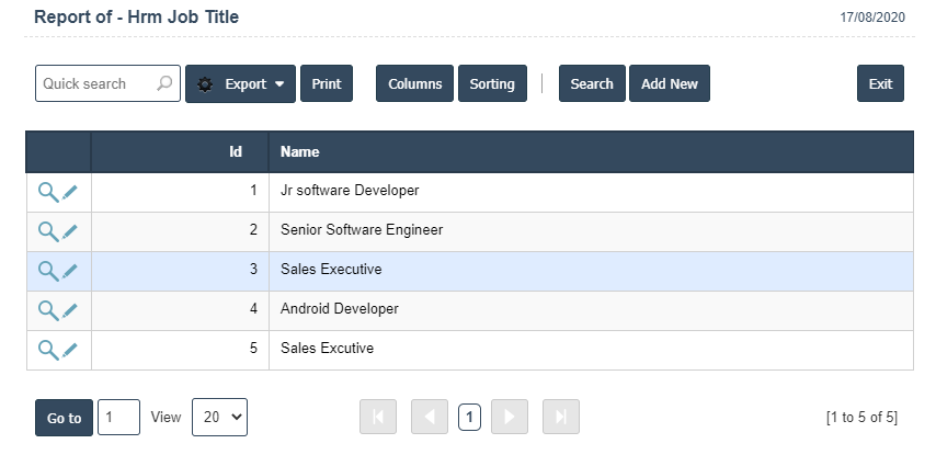 Job Title | Sri Software