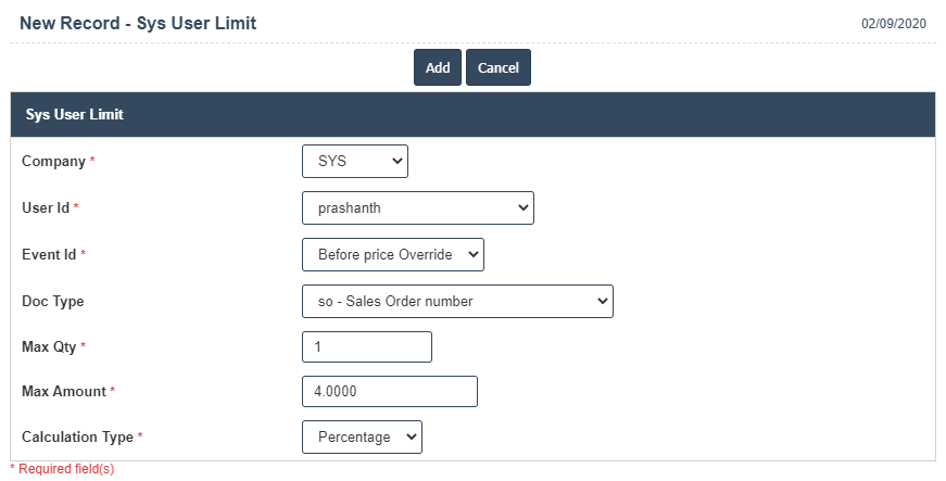 Users Limit | Sri Software