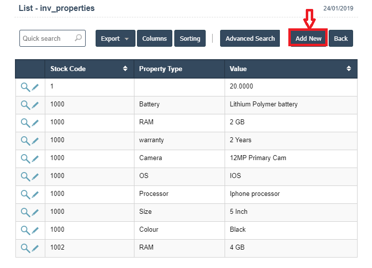 Inventory Properties | SRI Software