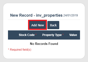Inventory Properties | SRI Software