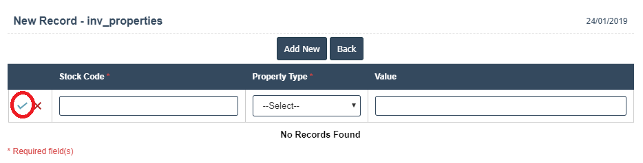 Inventory Properties | SRI Software