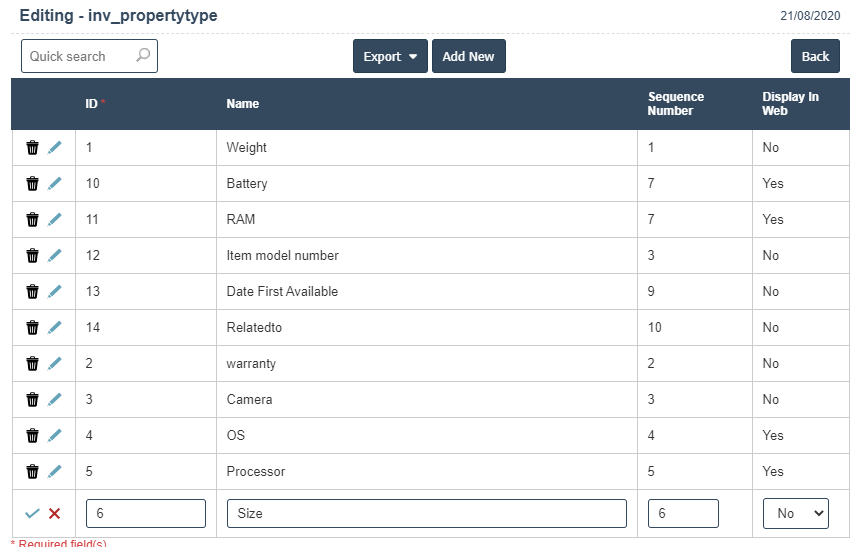Inventory Property Type | Sri Software