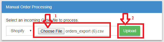 Import Shopify Orders Upload