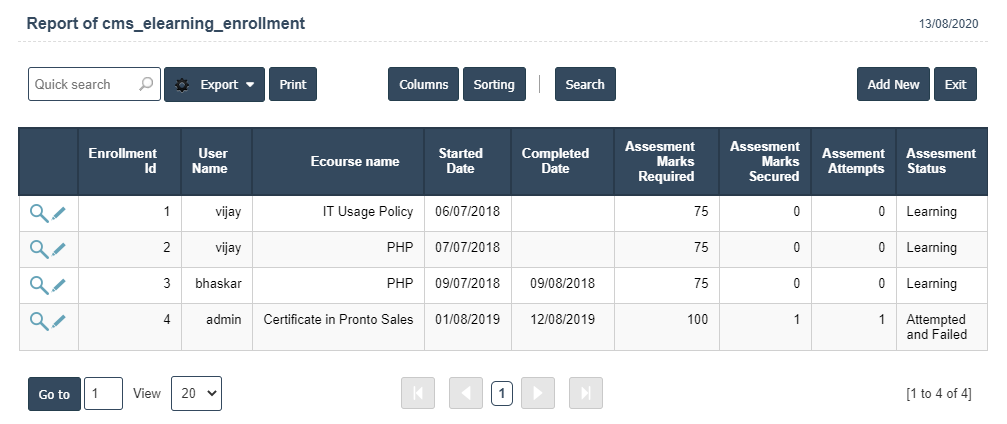 E-learning Enrollment | Sri Software