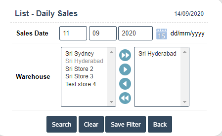 Daily Sales | Sri Software